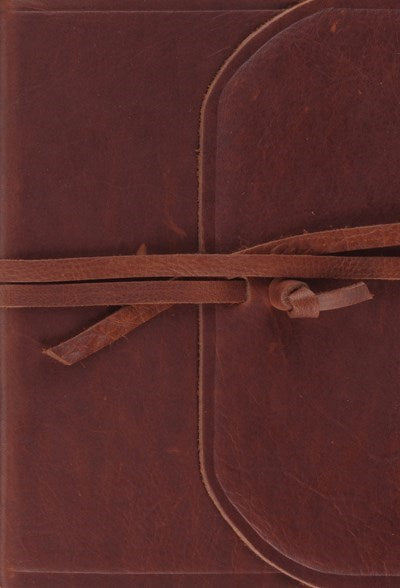 Seed of Abraham Christian Bookstore - (In)Courage - ESV Large Print Compact Bible-Natural Leather w/Flap &amp; Strap