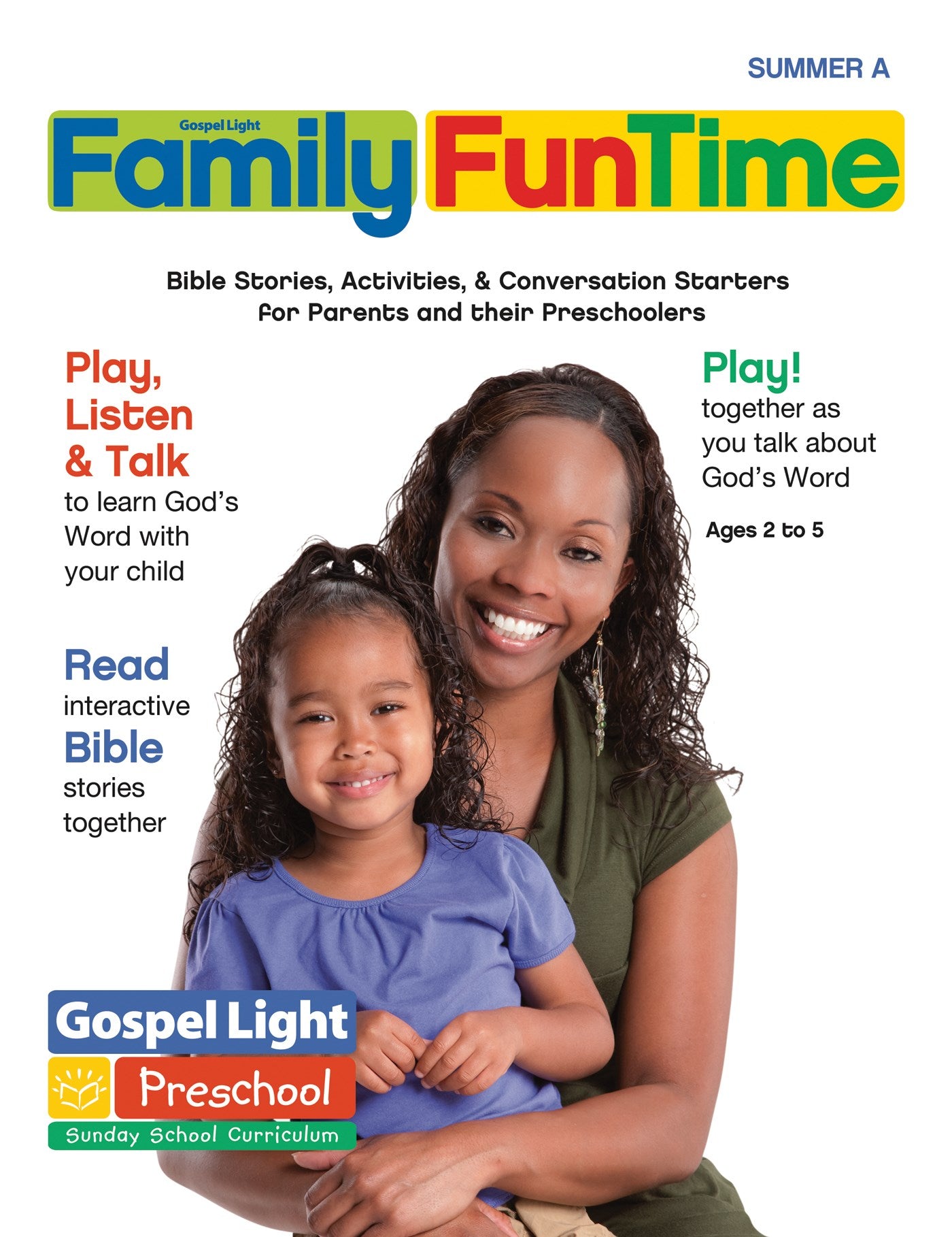 Gospel Light Summer 2024: Preschool/Pre-K/Kindergarten Family Funtime Pages (Ages 2-5)-Year A (