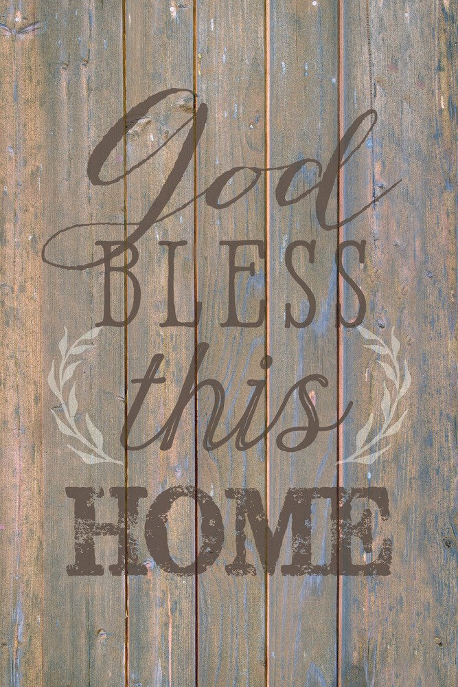 Plaque-New Horizons-God Bless This Home (Easel Backed) (6&quot; x 9&quot;)