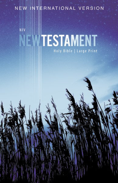 NIV Outreach New Testament/Large Print-Blue Wheat Softcover