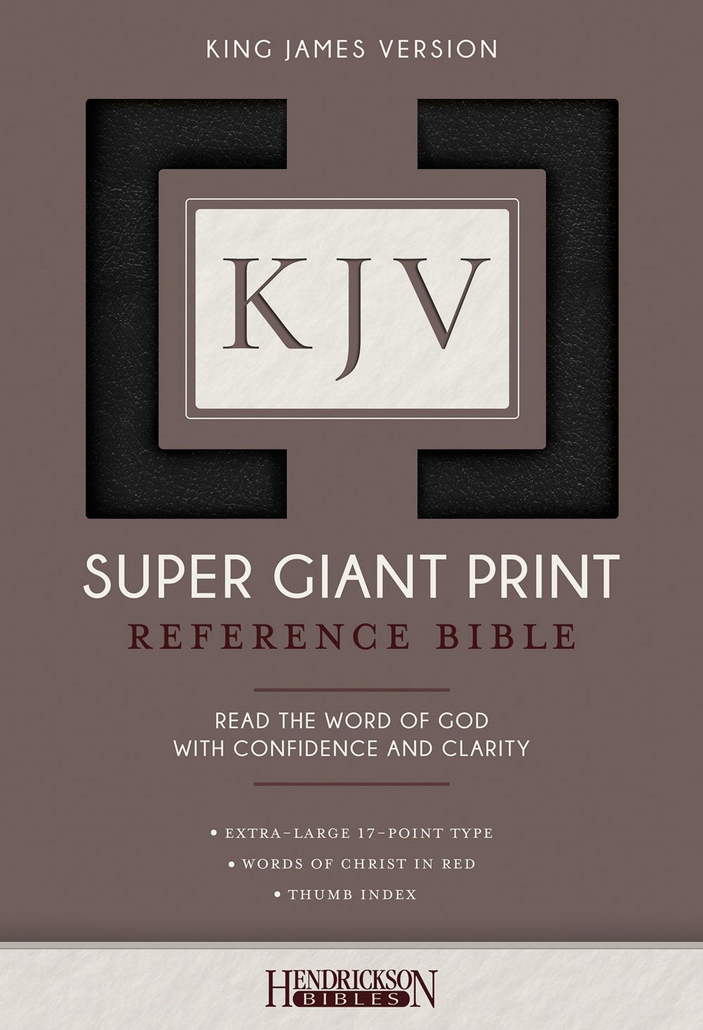 Seed of Abraham Christian Bookstore - (In)Courage - KJV Super Giant Print Reference Bible-Black Imitation Leather Indexed