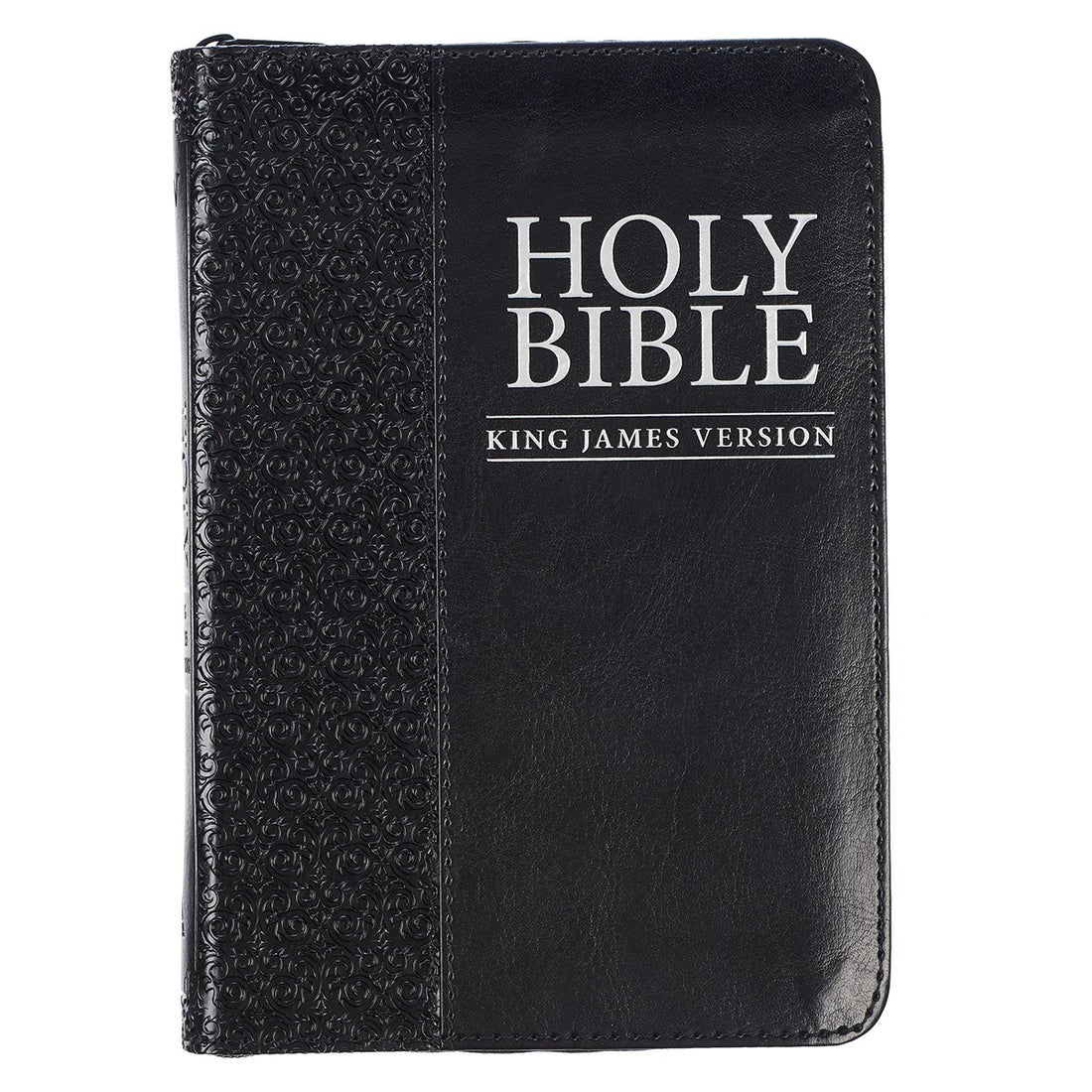 Seed of Abraham Christian Bookstore - KJV Compact Bible-Black LuxLeather w/Zipper