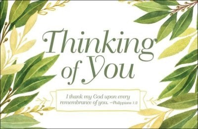 Seed of Abraham Christian Bookstore - Postcard-Thinking Of You (1 Timothy 1:3 KJV) (Pack Of 25)