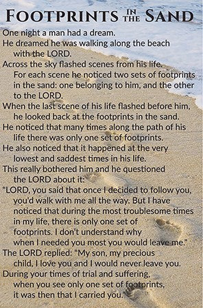 Seed of Abraham Christian Bookstore - (In)Courage - Cards-Pass It On-Footprints (3&quot; x 2&quot;) (Pack Of 25)