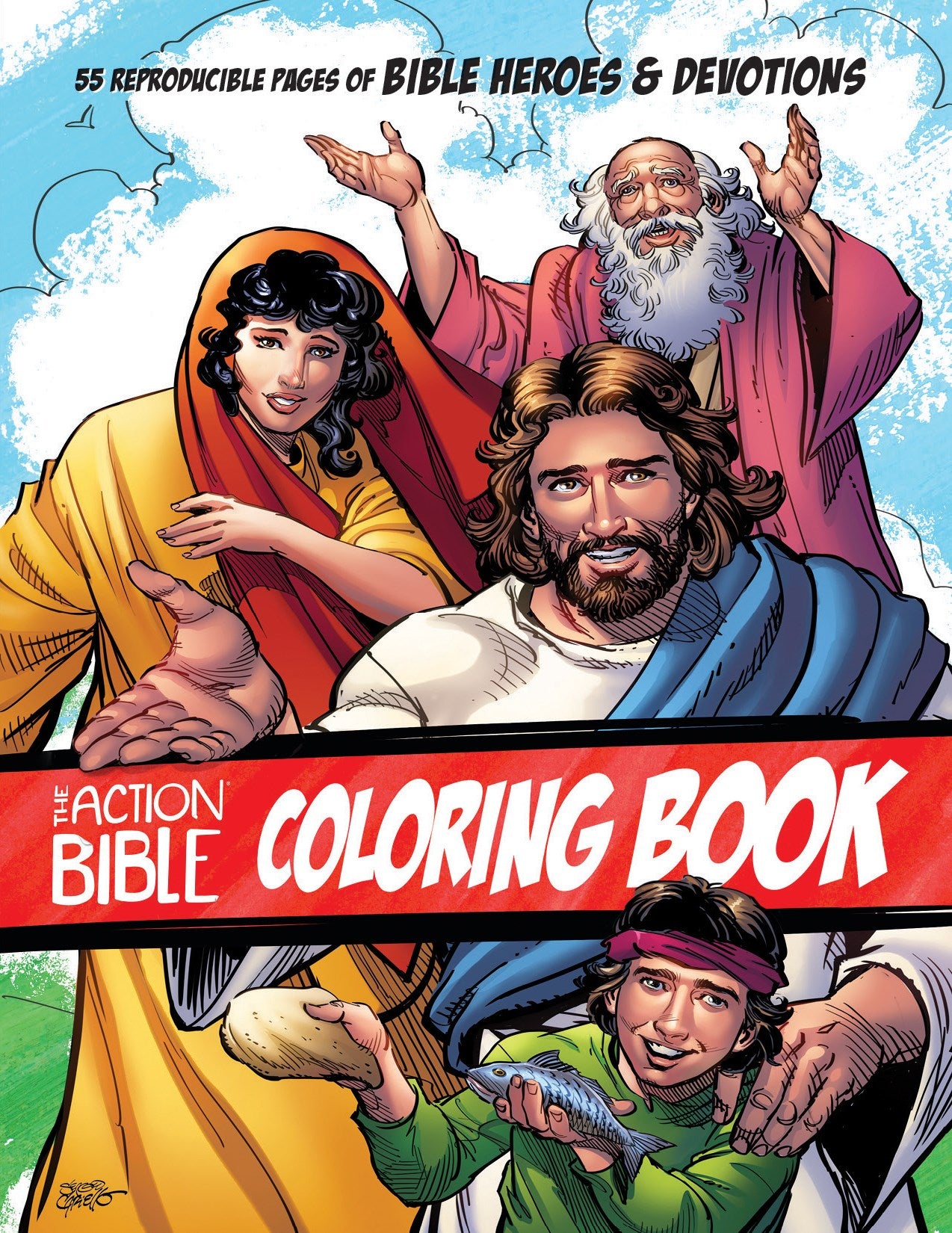 The Action Bible Coloring Book (