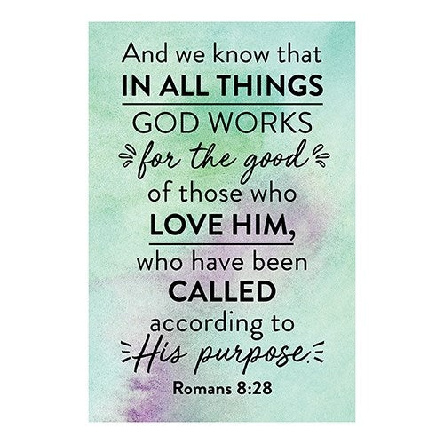 Seed of Abraham Christian Bookstore - (In)Courage - Cards-Pass It On-Romans 8:28 (3&quot; x 2&quot;) (Pack Of 25)