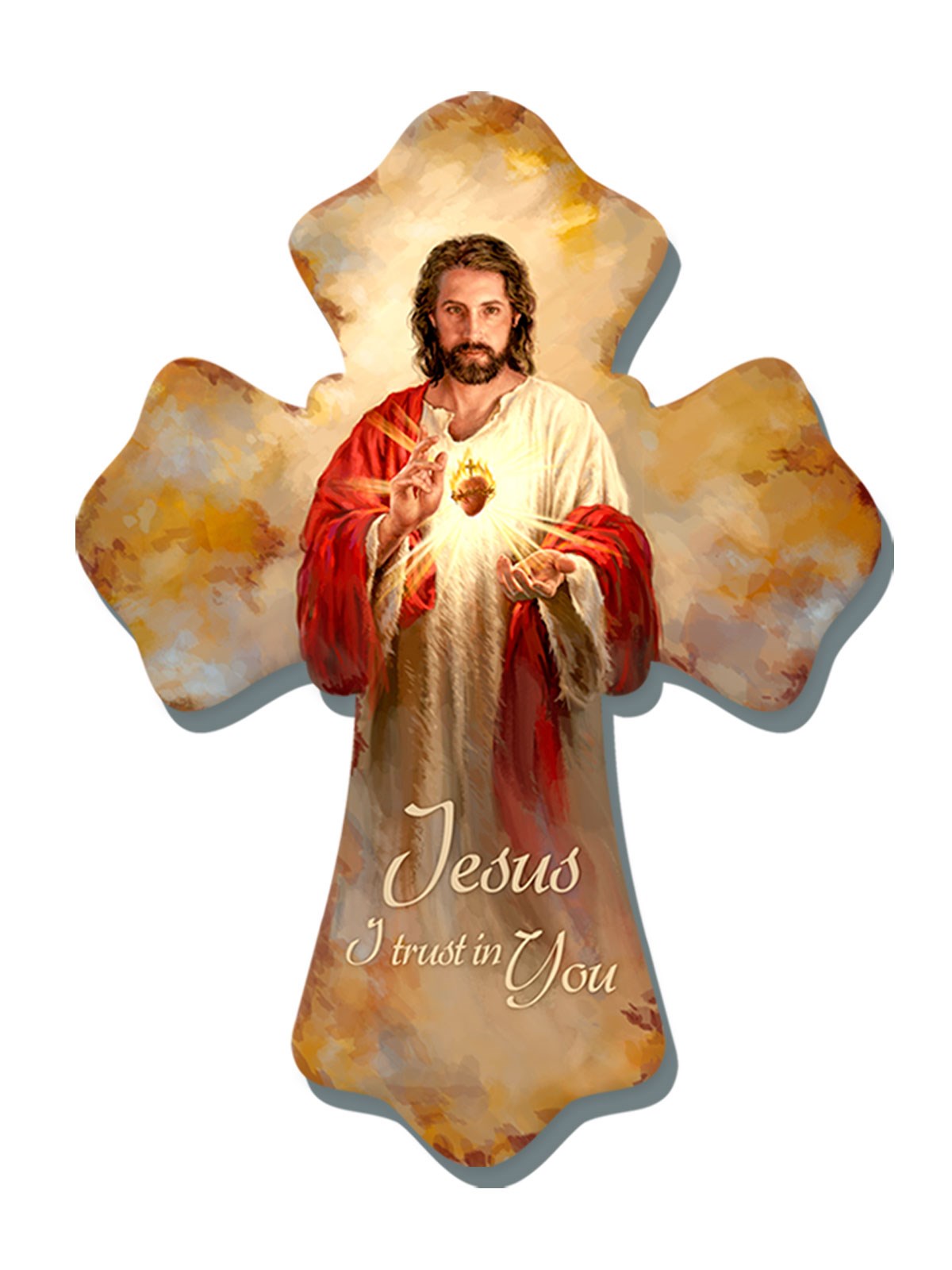 Wall Cross-Sacred Heart/Jesus I Trust In You (6&quot; x 8&quot;)