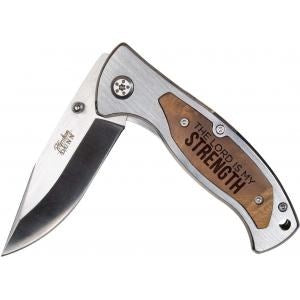 Pocket Knife-The Lord Is My Strength (3.25&quot; Blade)