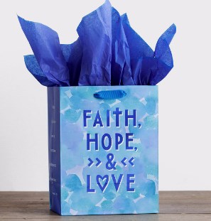 Gift Bag-Specialty-Faith  Hope  &amp; Love-1 Corinthians 13:13-Medium