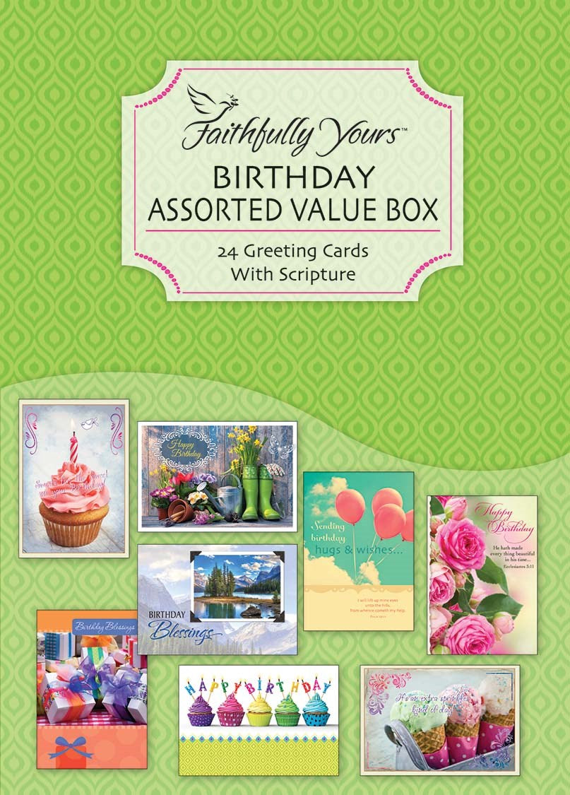 Seed of Abraham Christian Bookstore - (In)Courage - Card-Boxed-Value-Birthday Assorted (Box Of 24)