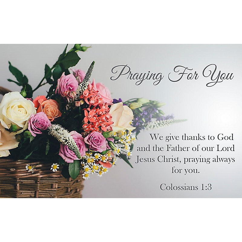 Seed of Abraham Christian Bookstore - (In)Courage - Postcard-Praying For You (Colossians 1:3 KJV) (Pack Of 25)