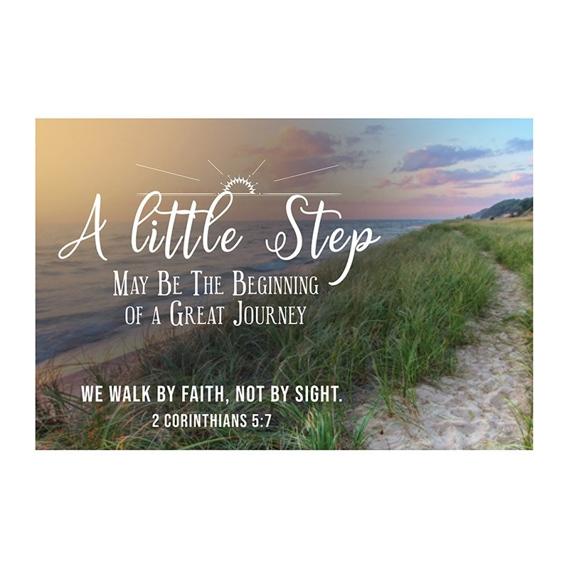 Seed of Abraham Christian Bookstore - (In)Courage - Cards-Pass It On-A Little Step May Be the Beginning (3&quot; x 2&quot;) (Pack Of 25)