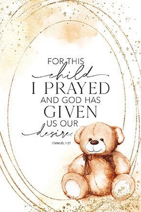 Plaque-Heaven Sent-For This Child (1 Samuel 1:27) (6 x 9)