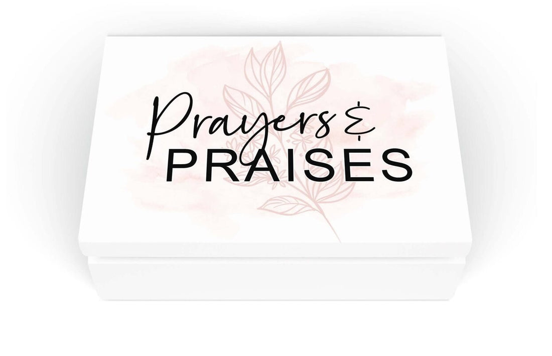 Prayer Box-Prayers &amp; Praises w/Cards &amp; Pencil (4.5&quot; x 3.25&quot; x 1.5&quot;)