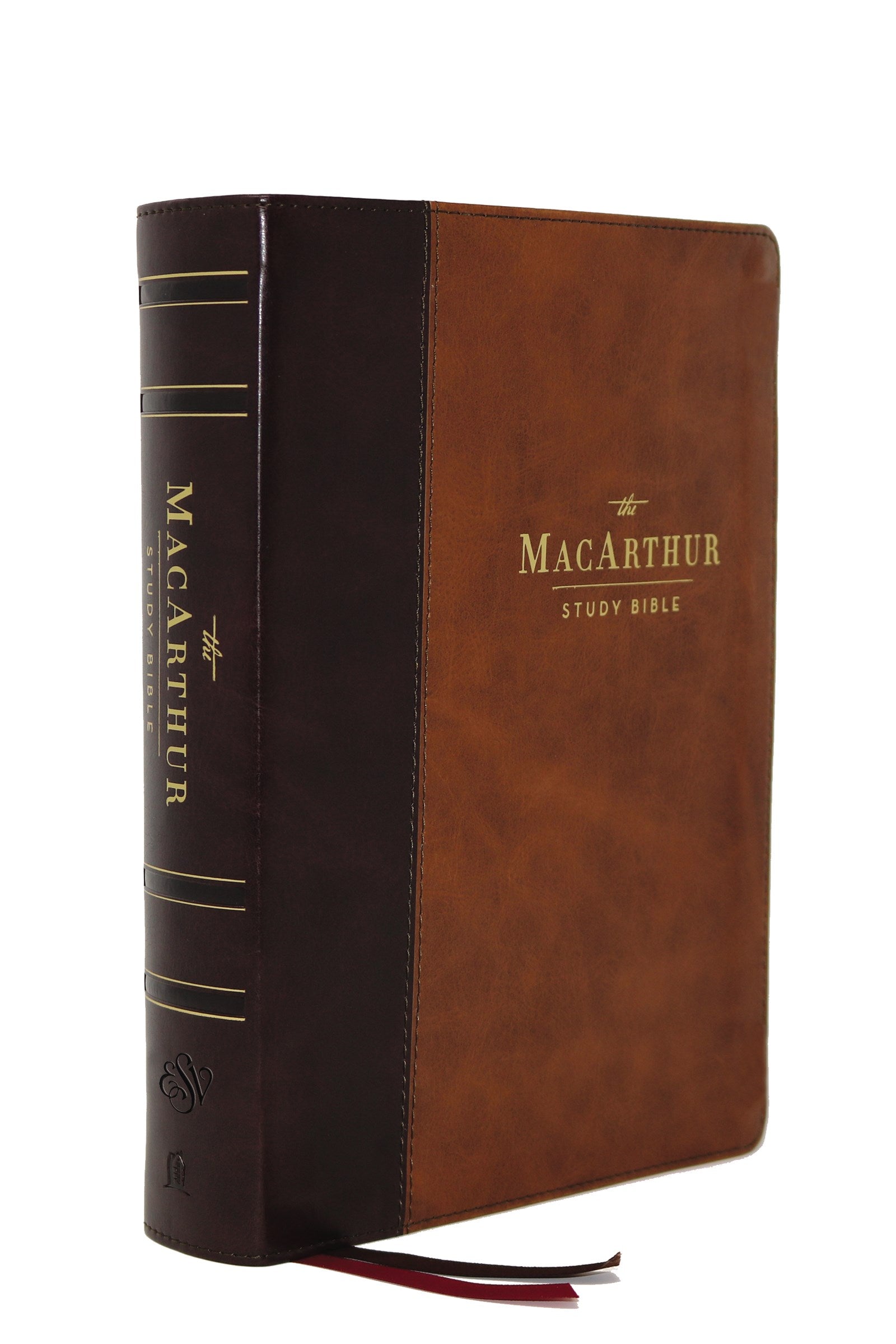 Seed of Abraham Christian Bookstore - (In)Courage - ESV MacArthur Study Bible (2nd Edition)-Brown Leathersoft