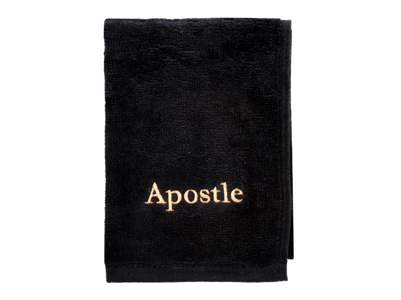 Towel-Apostle-Black w/Gold Lettering