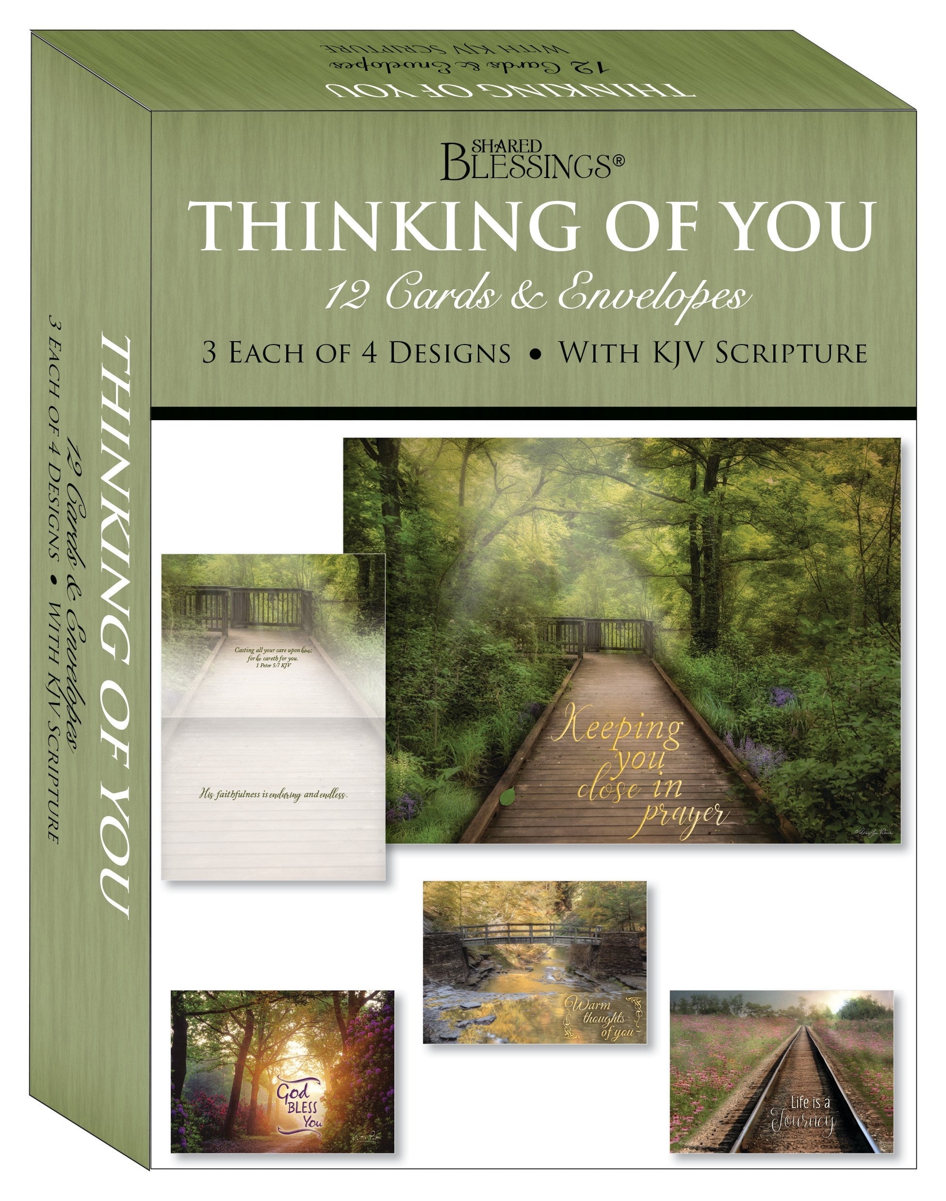 Seed of Abraham Christian Bookstore - (In)Courage - Card-Boxed-Shared Blessings-Thinking Of You Peaceful Paths (Box Of 12)