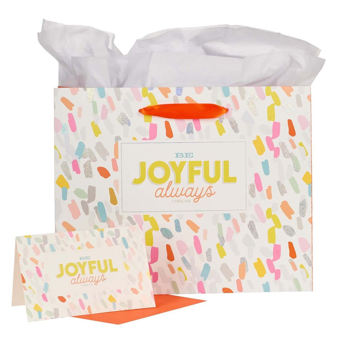 Gift Bag-Be Joyful Always w/Tag &amp; Tissue-Large