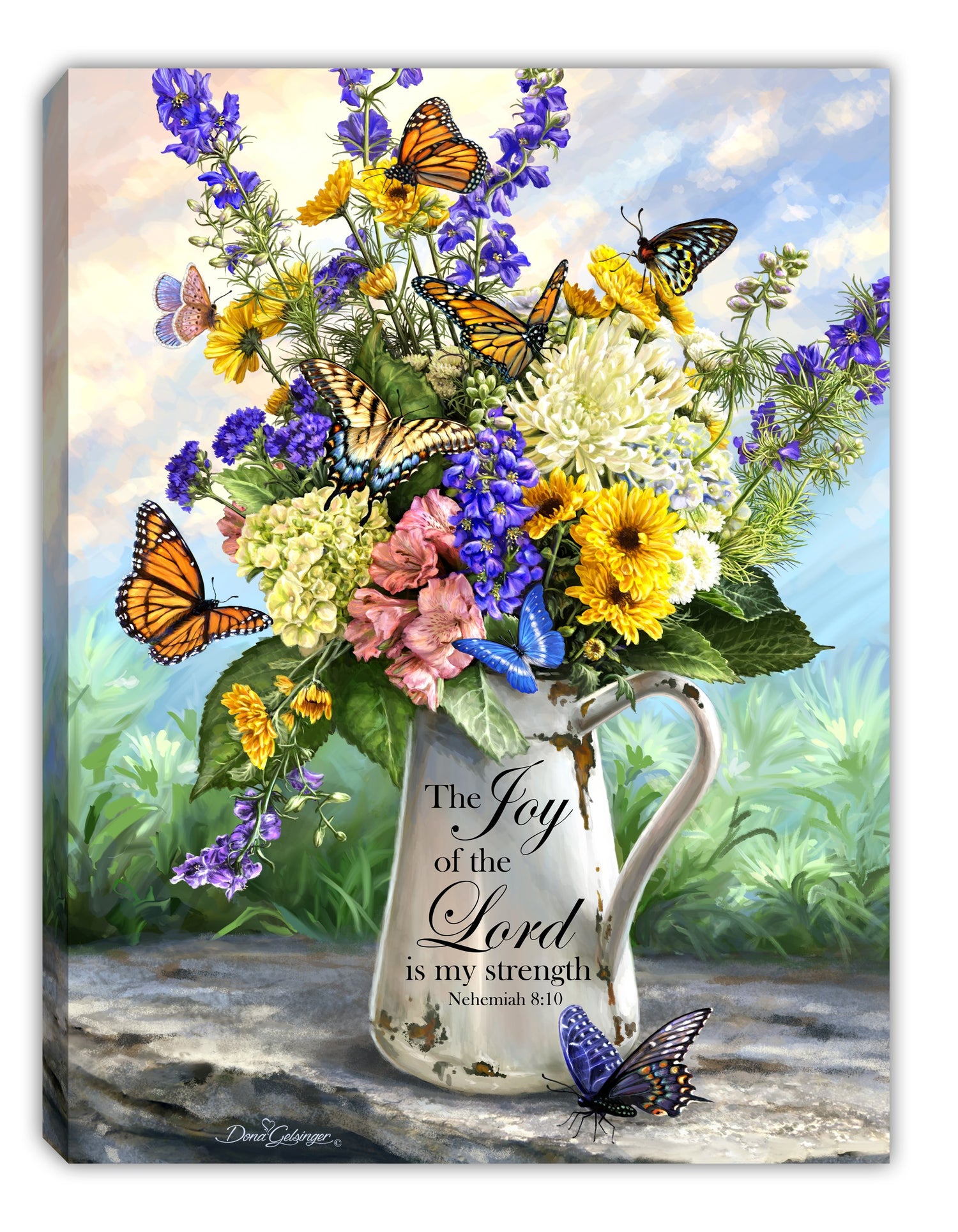 Mini Canvas-Joy Of The Lord-LED Tabletop w/Timer (8&quot; x 6&quot;)