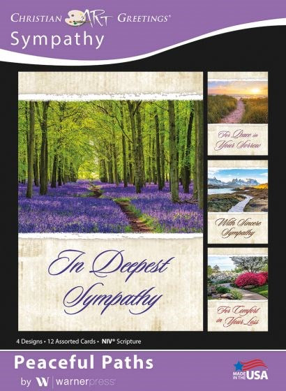 Seed of Abraham Christian Bookstore - (In)Courage - Card-Boxed-Peaceful Paths Assorted Sympathy (NIV) (Box Of 12)