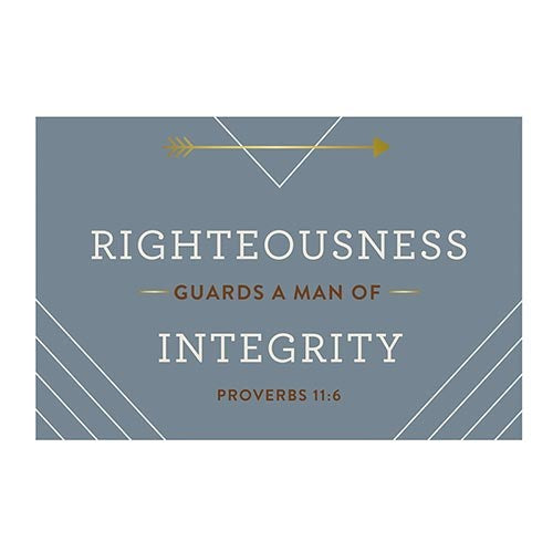 Seed of Abraham Christian Bookstore - (In)Courage - Cards-Pass It On-Righteousness Guards A Man (3&quot; x 2&quot;) (Pack Of 25)