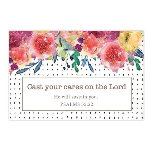 Seed of Abraham Christian Bookstore - (In)Courage - Cards-Pass It On-Cast Your Cares On THe Lord (3&quot; x 2&quot;) (Pack Of 25)