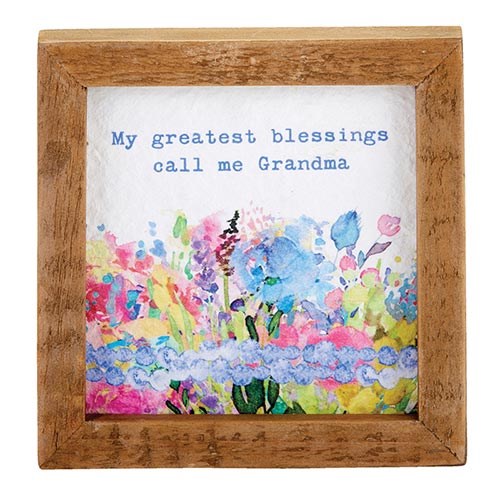 Framed Tabletop-Call Me Grandma (5&quot; Square)