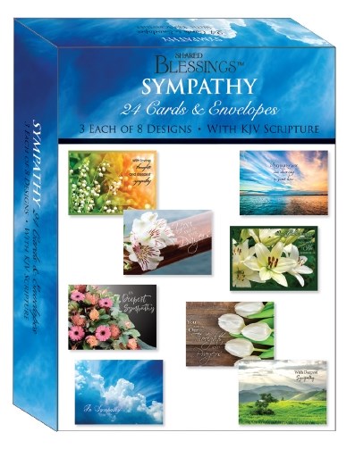 Seed of Abraham Christian Bookstore - (In)Courage - Card-Boxed-Shared Blessings-Expressions Of Sympathy (Box Of 24)