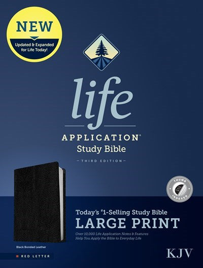 Seed of Abraham Christian Bookstore - (In)Courage - KJV Life Application Study Bible/Large Print (Third Edition)-RL-Black Bonded Leather Indexed