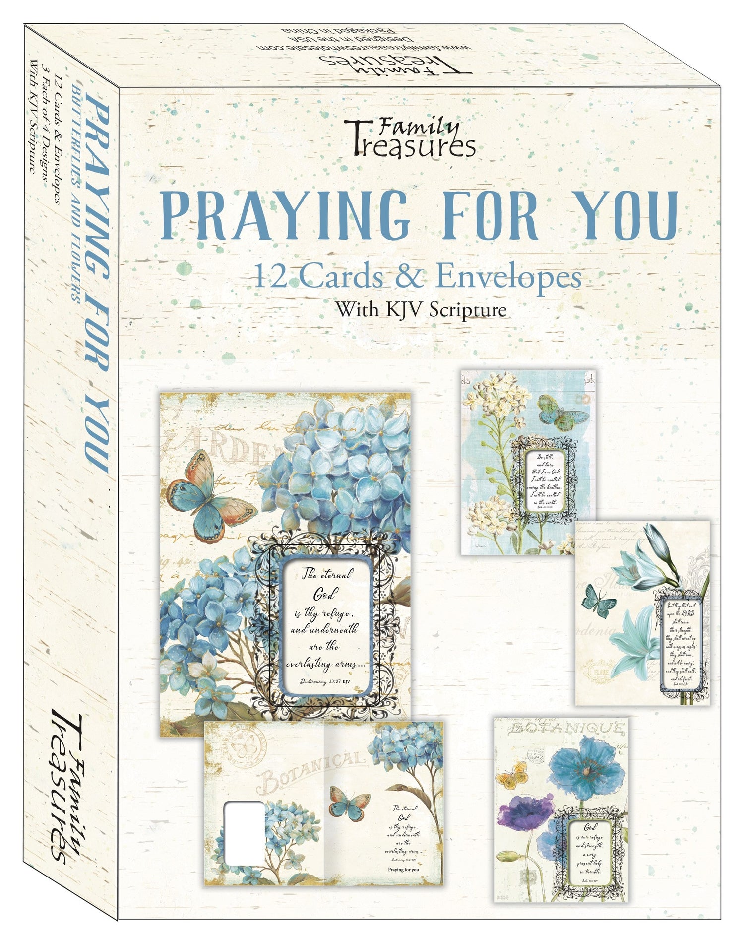 Seed of Abraham Christian Bookstore - (In)Courage - Card-Boxed-Praying For You-Butterflies And Flowers (Box Of 12)