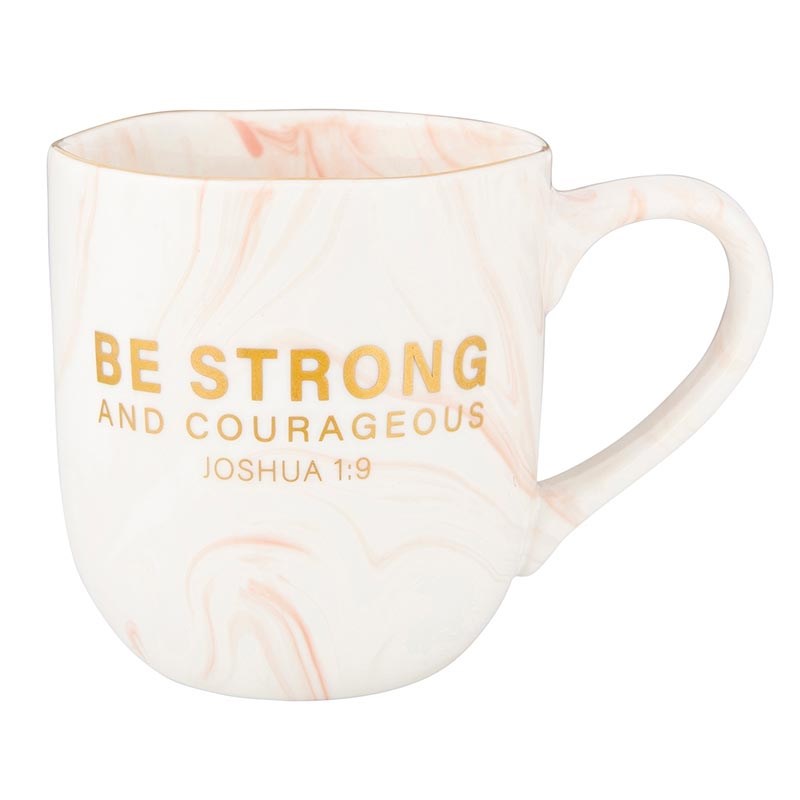 Mug-Simply Faith-Be Strong &amp; Courageous (3.75&quot;H  12 Oz)