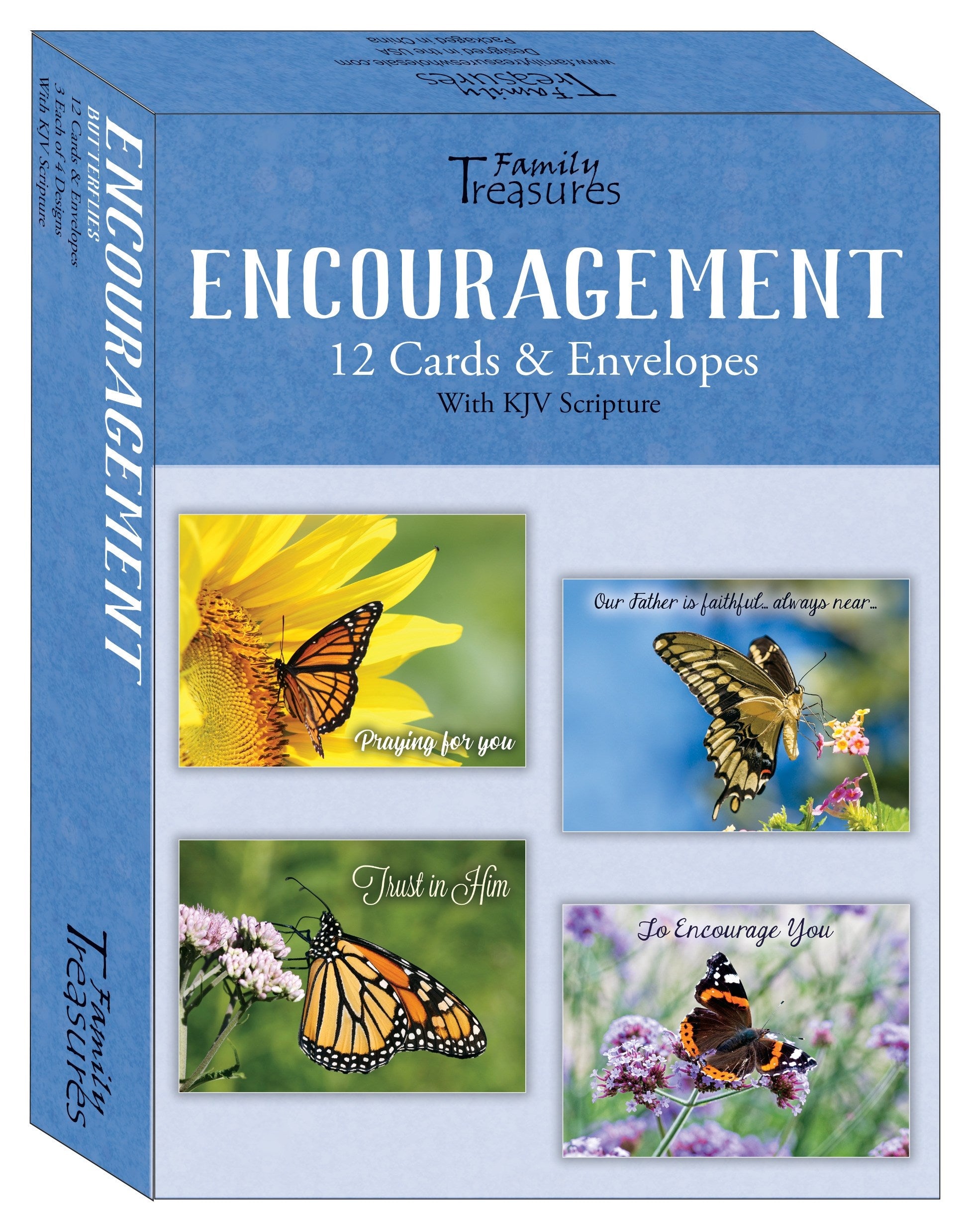 Seed of Abraham Christian Bookstore - (In)Courage - Card-Boxed-Encouragement-Butterflies (Box Of 12)