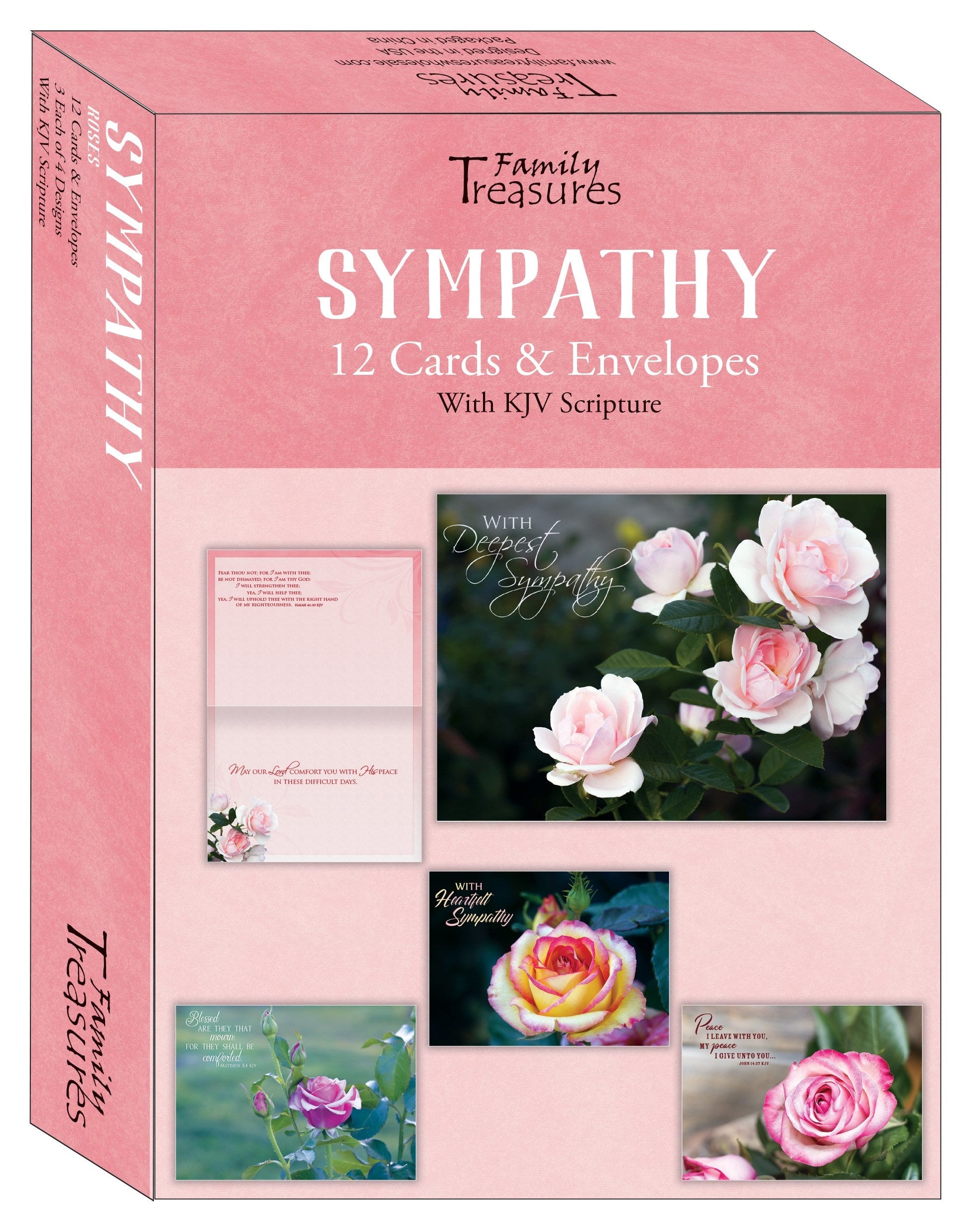 Seed of Abraham Christian Bookstore - (In)Courage - Card-Boxed-Sympathy-Roses (Box Of 12)