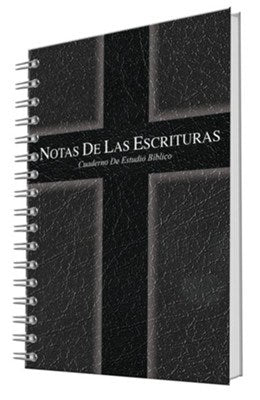 Spanish Notebook-Scripture Notes Bible Study-Cross-Black