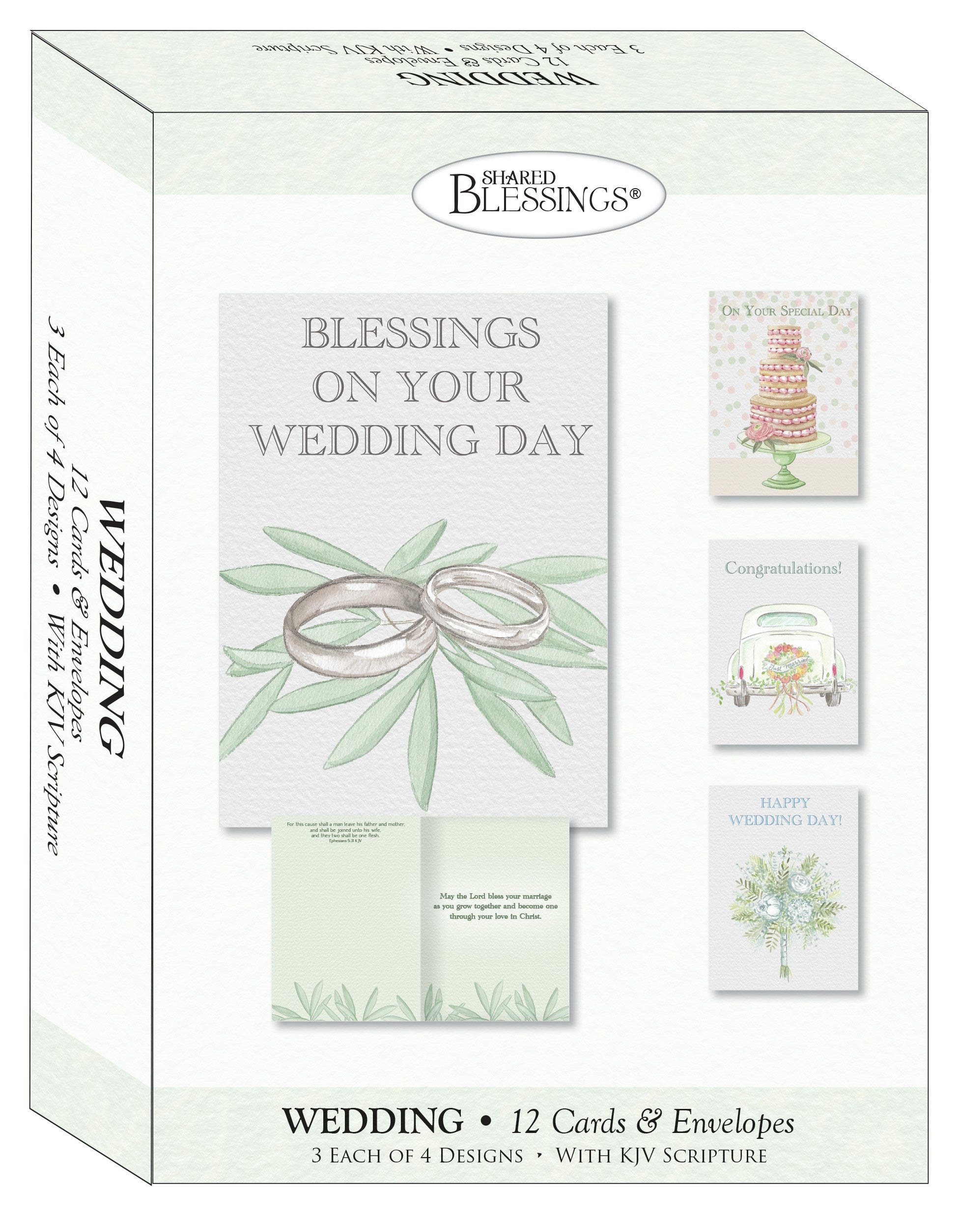 Seed of Abraham Christian Bookstore - (In)Courage - Card-Boxed-Shared Blessings-Wedding Celebration (Box Of 12)