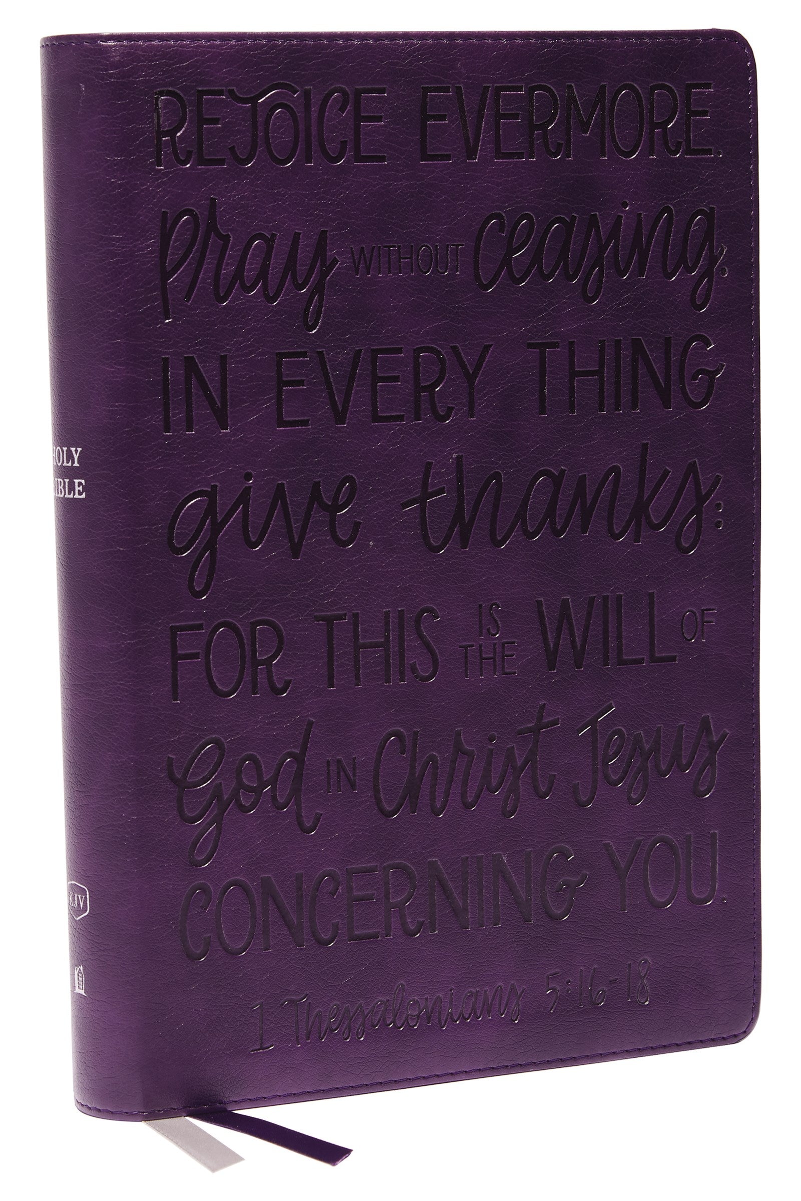 Seed of Abraham Christian Bookstore - (In)Courage - KJV Large Print Center-Column Reference Bible  Verse Art Cover Collection (Comfort Print)-Purple Leathersoft Indexed
