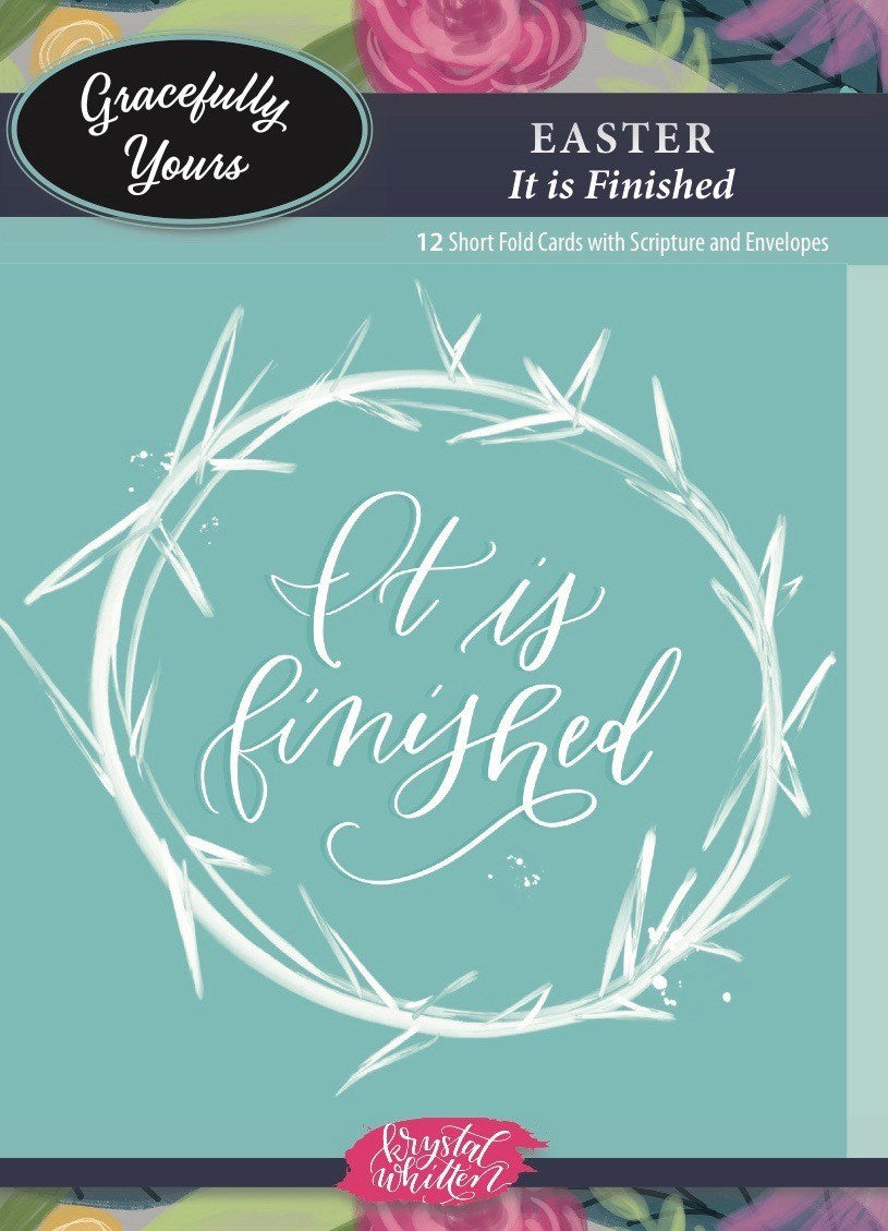 Seed of Abraham Christian Bookstore - (In)Courage - CARD-GRACEFULLY YOURS IT IS FINISHED EASTER 