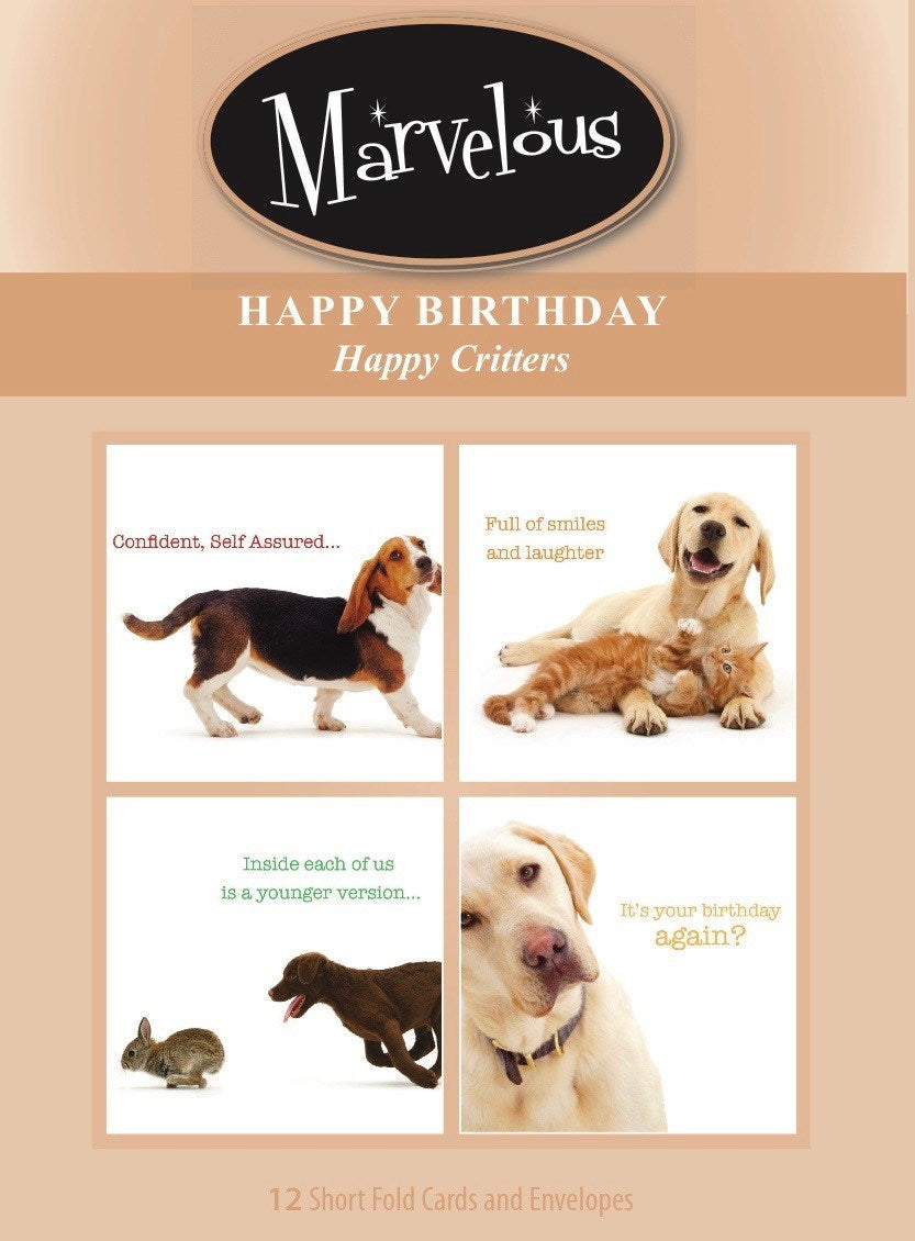 Seed of Abraham Christian Bookstore - (In)Courage - CARD-MARVELOUS HAPPY CRITTERS BIRTHDAY 