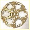 Passover Plate-Goldplated Plate With 6 Glass Bowls (