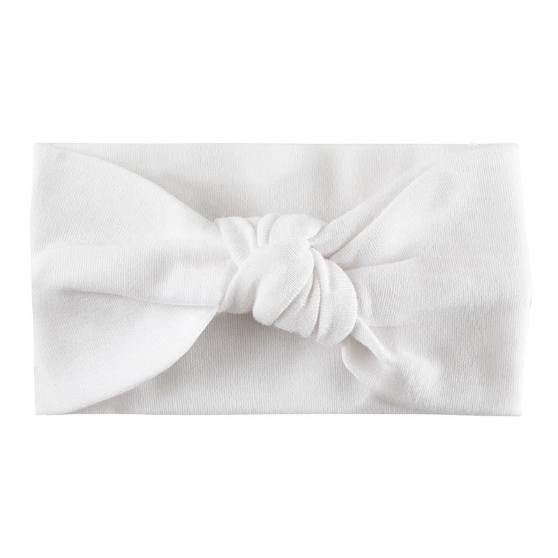 Knotted Headband-White (0-12 Mth)