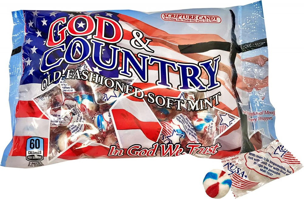 Candy-God &amp; Country Old-Fashioned Soft Mint (10 Oz Bag)