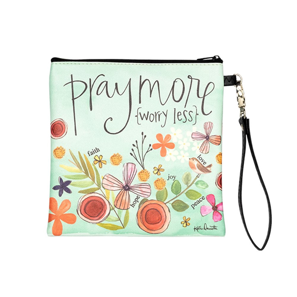 Square Wristlet-Pray More Worry Less (7&quot; SQ)