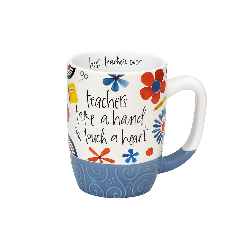 Mug-Teachers Take A Hand &amp; Touch A Heart (16 Oz)