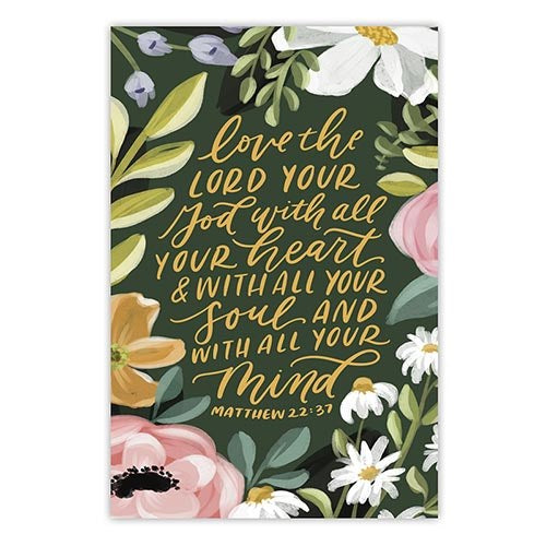 Seed of Abraham Christian Bookstore - (In)Courage - Cards-Pass It On-Matthew 22:37 (3&quot; x 2&quot;) (Pack Of 25)