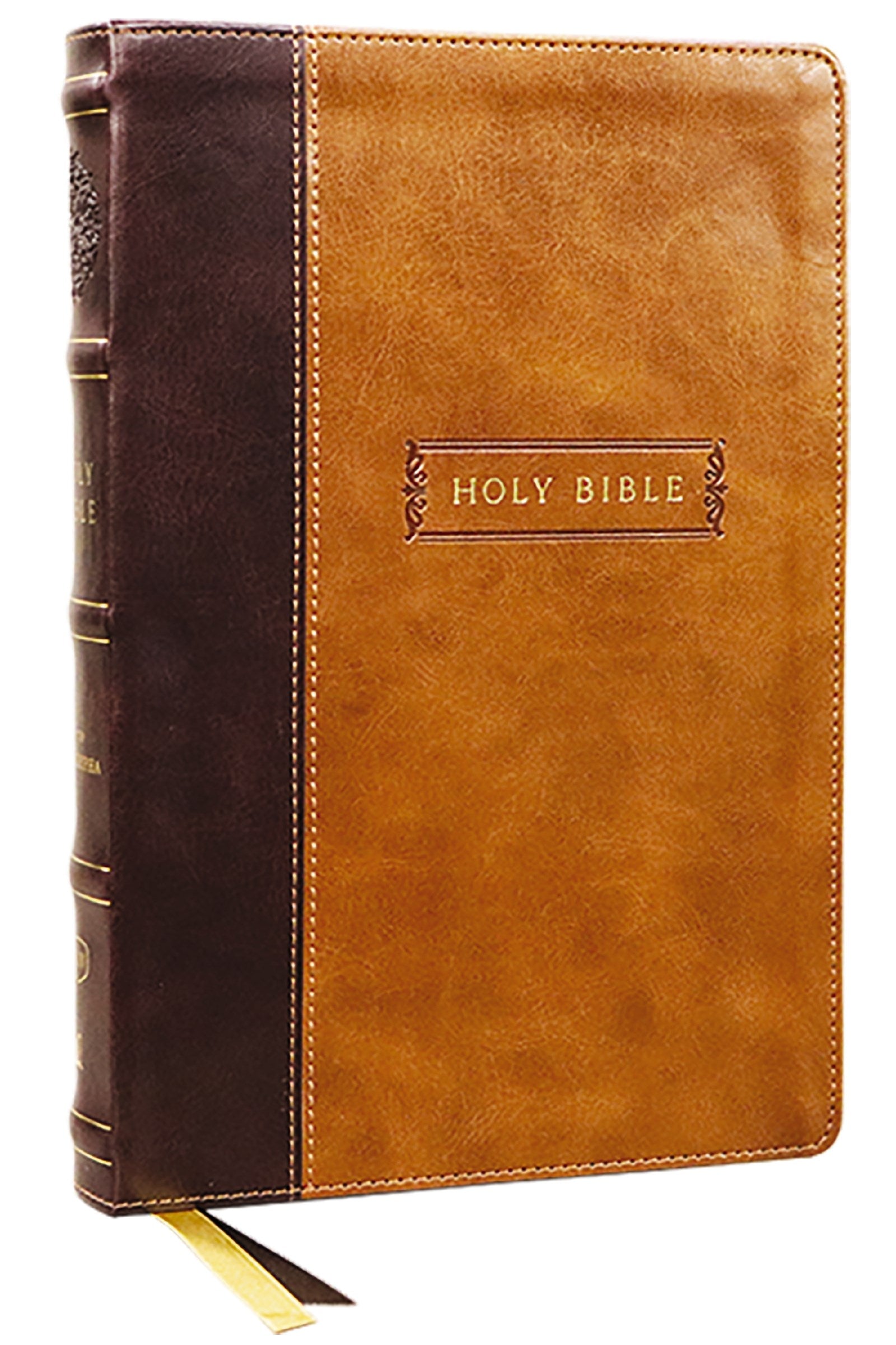 Seed of Abraham Christian Bookstore - (In)Courage - KJV Center-Column Reference Bible With Apocrypha (Comfort Print)-Brown Leathersoft Indexed