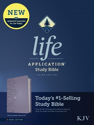 Seed of Abraham Christian Bookstore - (In)Courage - KJV Life Application Study Bible (Third Edition)-RL-Peony Lavender LeatherLike