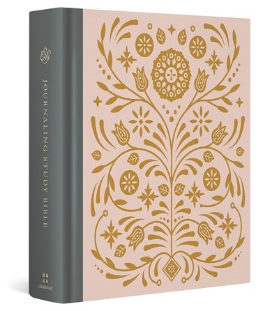 Seed of Abraham Christian Bookstore - ESV Journaling Study Bible-Blush/Ochre  Floral Design Cloth-Over-Board