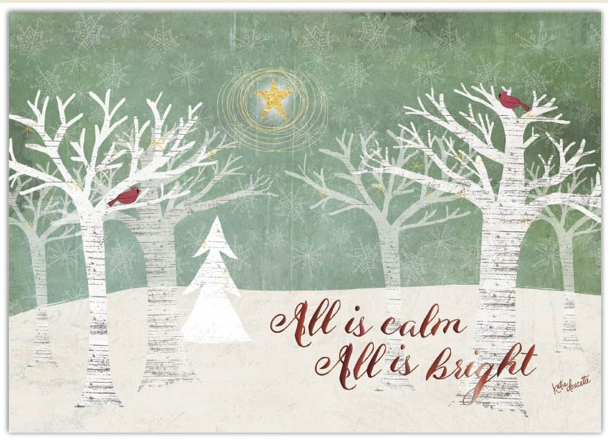 Card-Boxed-Christmas-Christmas Trees/Katie Doucette (Box Of 16)