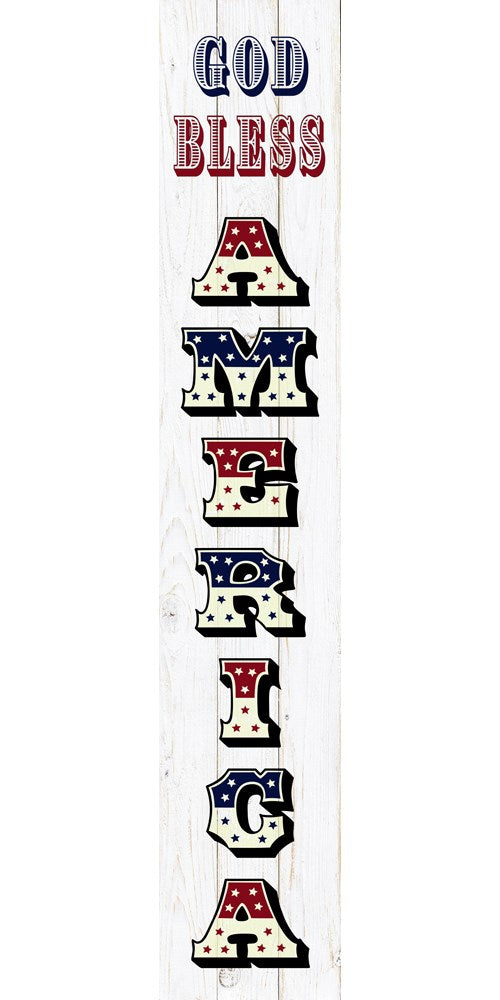 Porch Sign-God Bless America (4&quot; x 24&quot;)