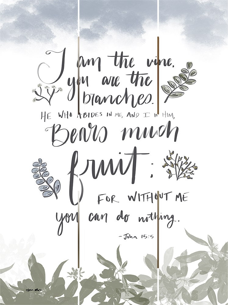 Rustic Pallet Art-John 15:5 (9 x 12)